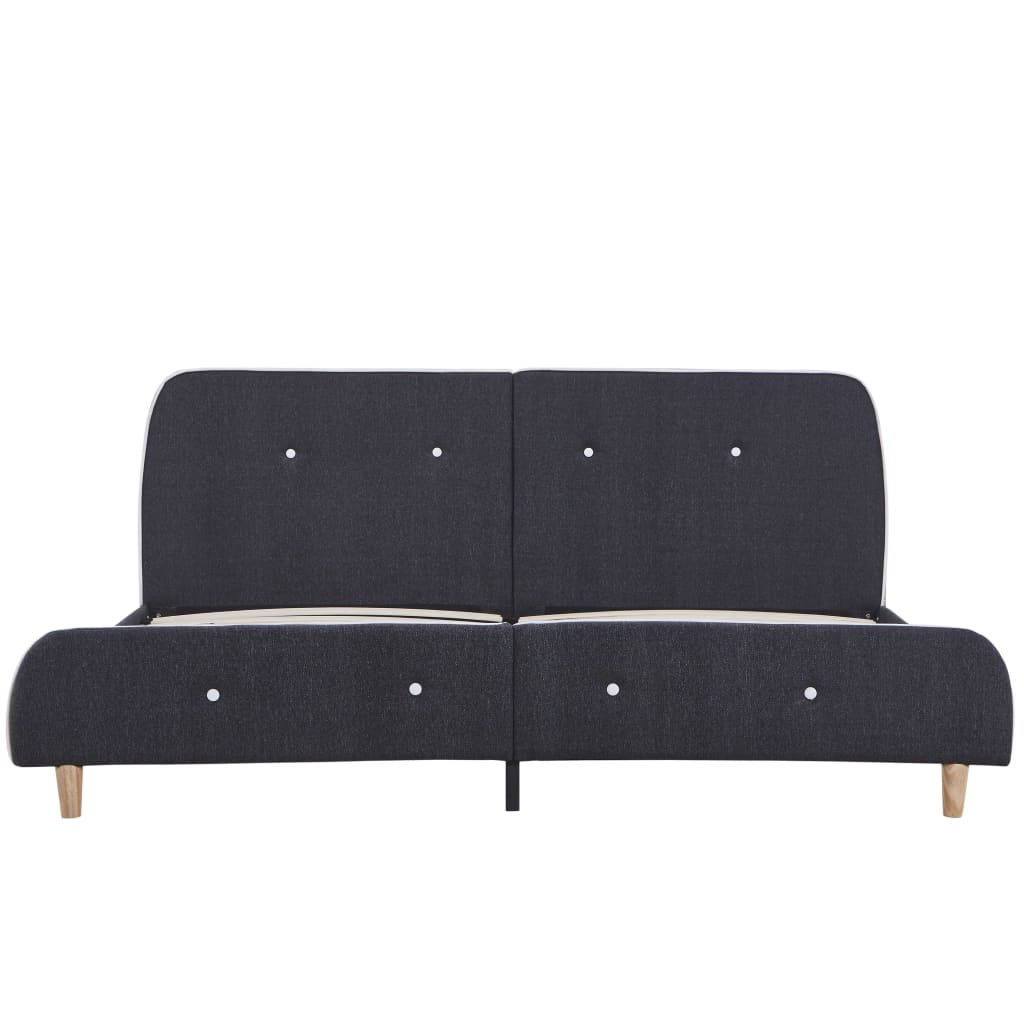 Dark Grey Fabric King Size Bed Frame 150x200 cm - No Mattress