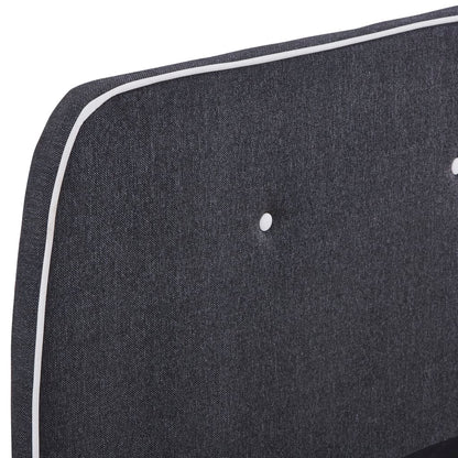 Dark Grey Fabric King Size Bed Frame 150x200 cm - No Mattress