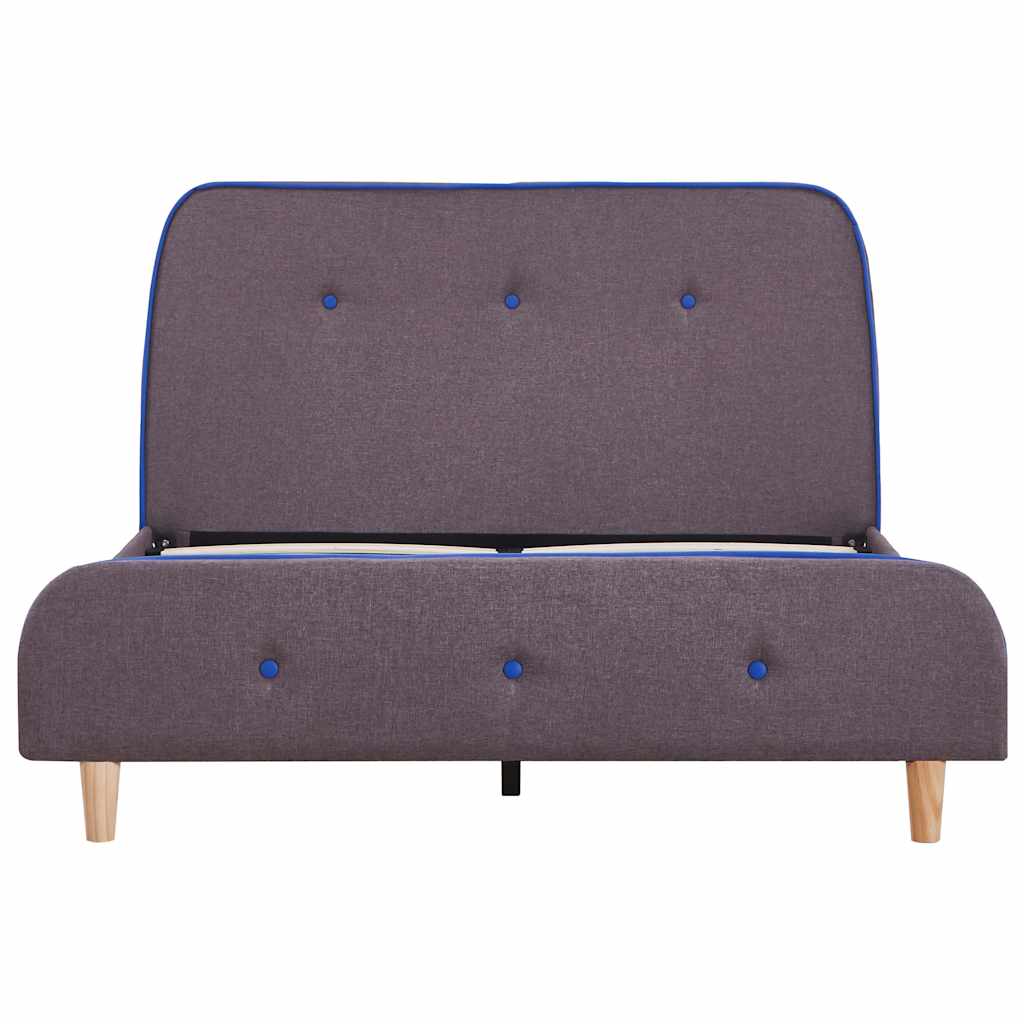 Taupe Fabric Small Double Bed Frame 120x190 cm - No Mattress