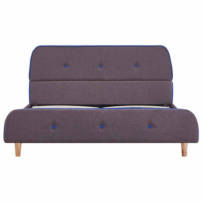 Taupe Fabric Double Bed Frame 135x190 cm - Mattress Not Included