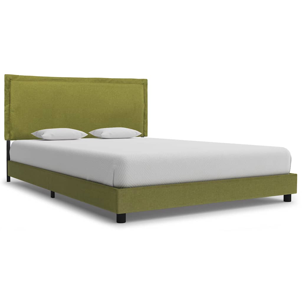 Green Fabric Bed Frame 135x190 cm Double - No Mattress