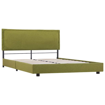 Green Fabric Bed Frame 135x190 cm Double - No Mattress