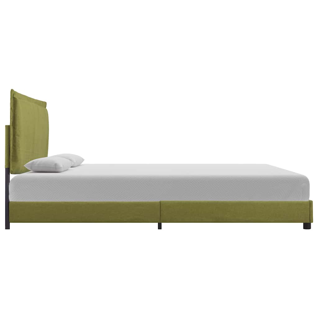 Green Fabric Bed Frame 135x190 cm Double - No Mattress
