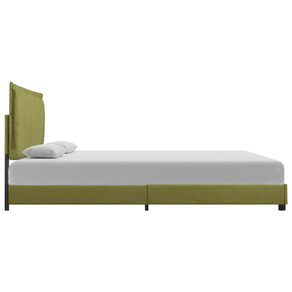 Green Fabric Bed Frame 135x190 cm Double - No Mattress