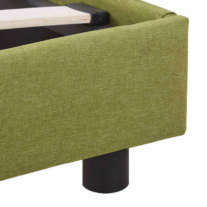 Green Fabric Bed Frame 135x190 cm Double - No Mattress