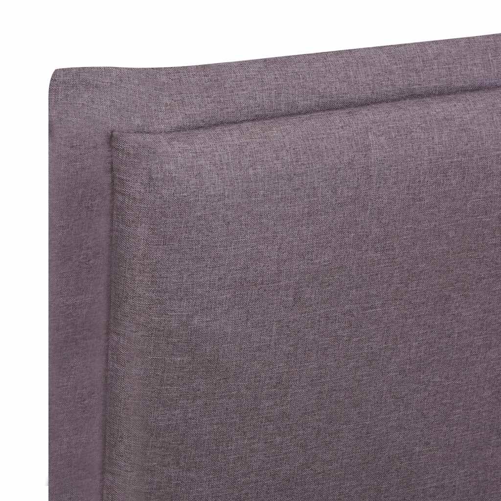 Taupe Fabric Double Bed Frame 135x190 cm - No Mattress Included