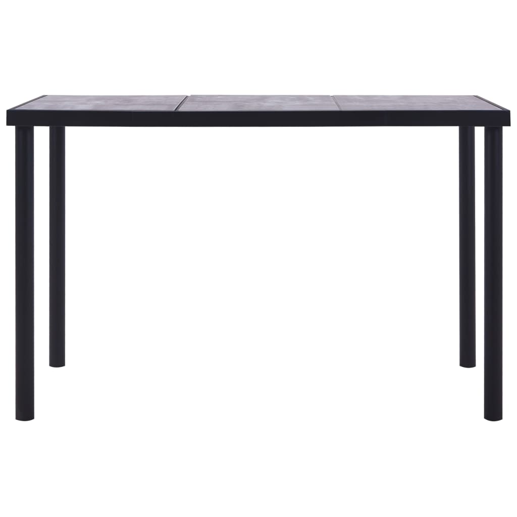 Modern Dining Table, Black & Grey, MDF, 160x80x75 cm