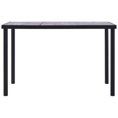 Modern Dining Table, Black & Grey, MDF, 160x80x75 cm