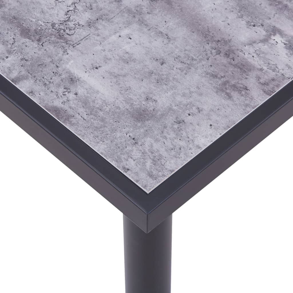 Modern Dining Table, Black & Grey, MDF, 160x80x75 cm
