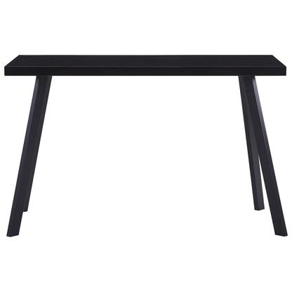 Black Tempered Glass Dining Table - 120x60x75 cm