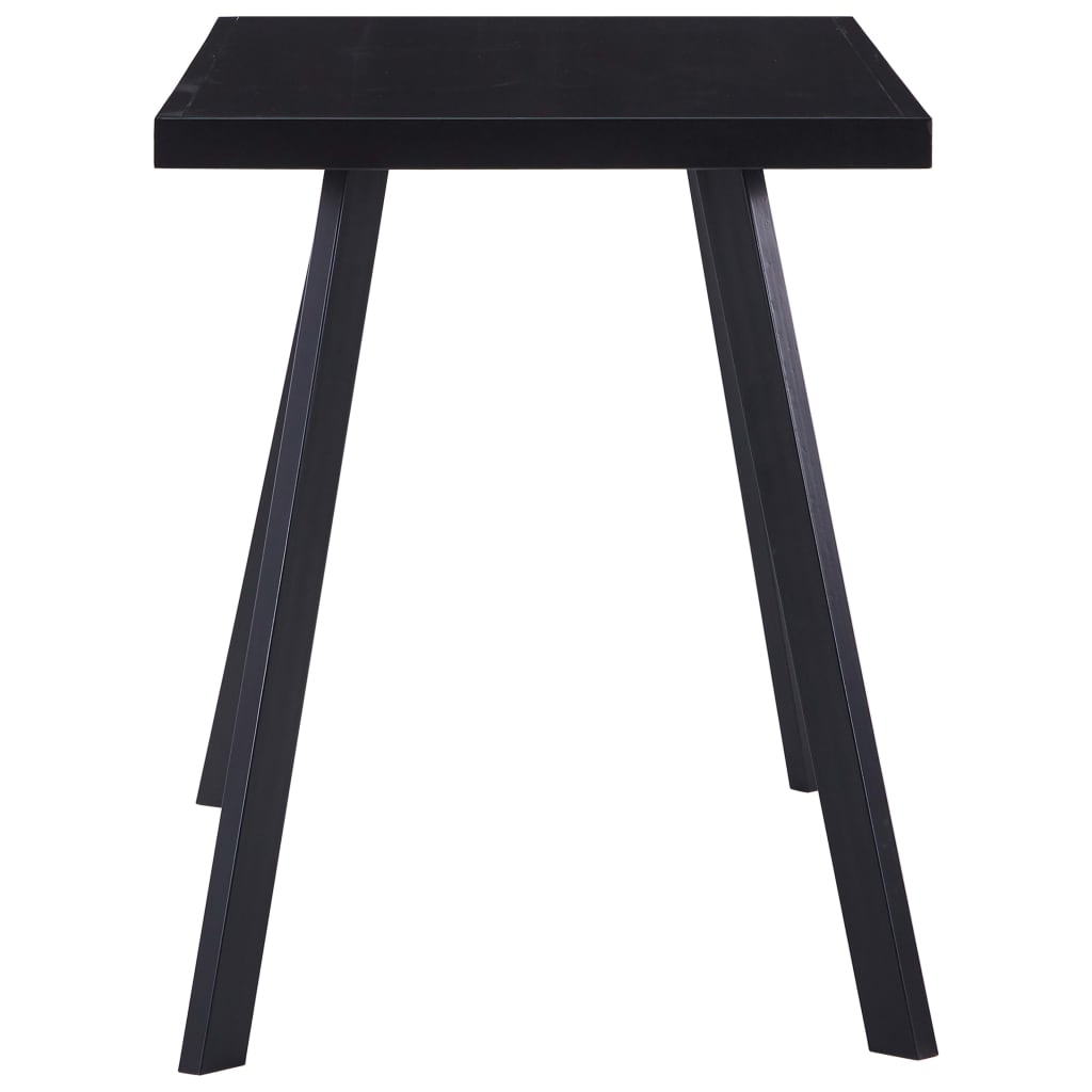 Black Tempered Glass Dining Table - 120x60x75 cm