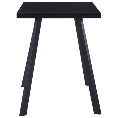 Black Tempered Glass Dining Table - 120x60x75 cm
