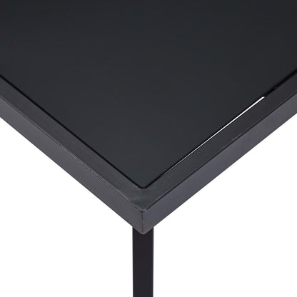 Black Tempered Glass Dining Table - 120x60x75 cm
