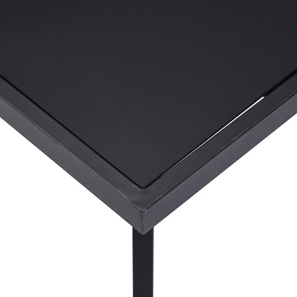 Sleek Black Tempered Glass Dining Table 140x70x75 cm