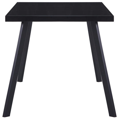Black Tempered Glass Dining Table 180x90x75 cm – Modern Elegance
