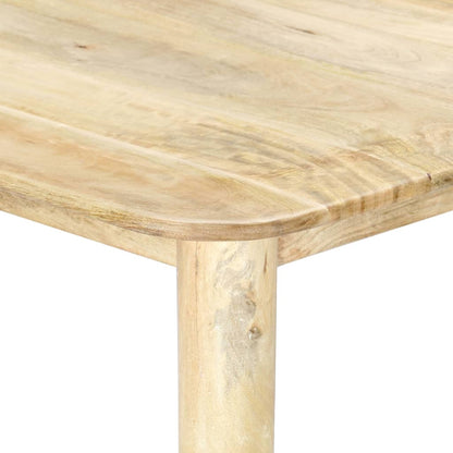 Solid Mango Wood Dining Table - 180x90x76 cm Rustic Charm