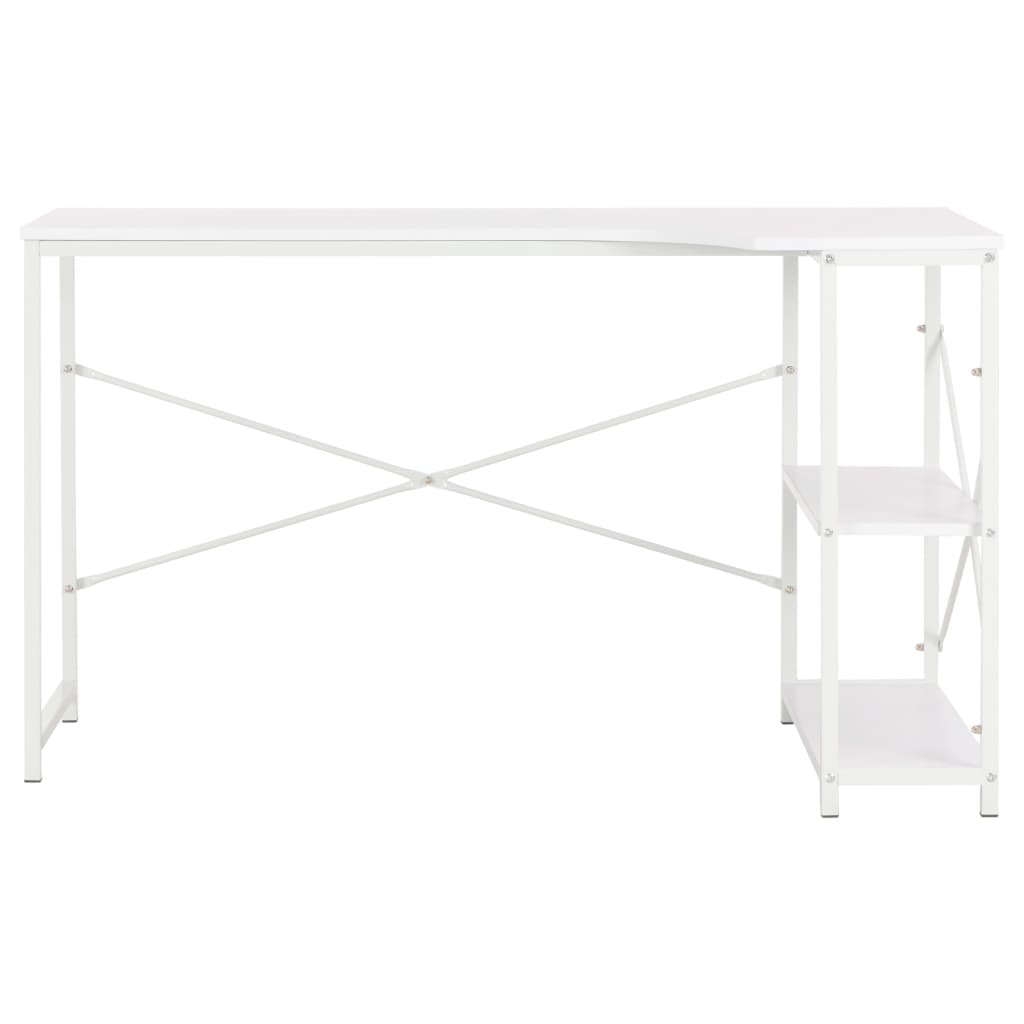 Sleek White Computer Desk 120x72x70 cm - Modern & Durable Design