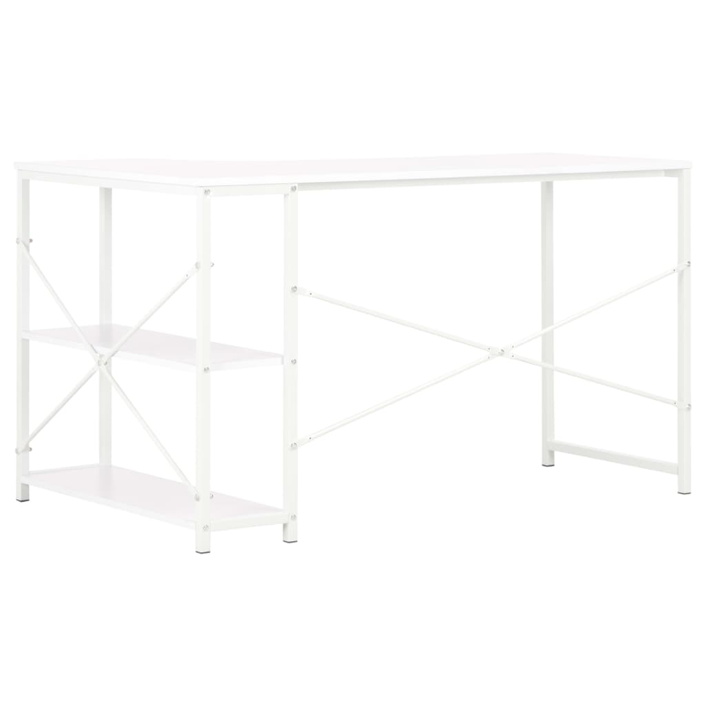 Sleek White Computer Desk 120x72x70 cm - Modern & Durable Design