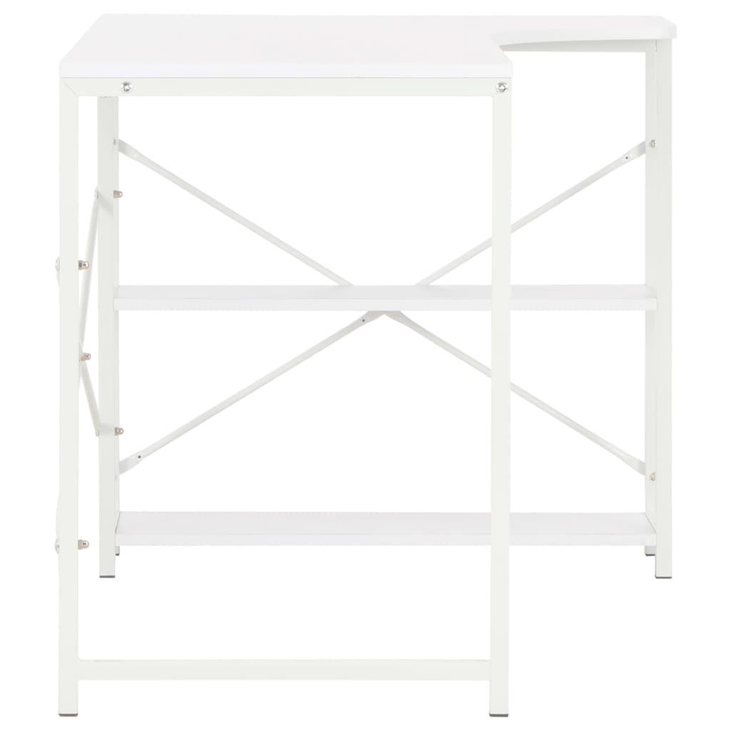 Sleek White Computer Desk 120x72x70 cm - Modern & Durable Design