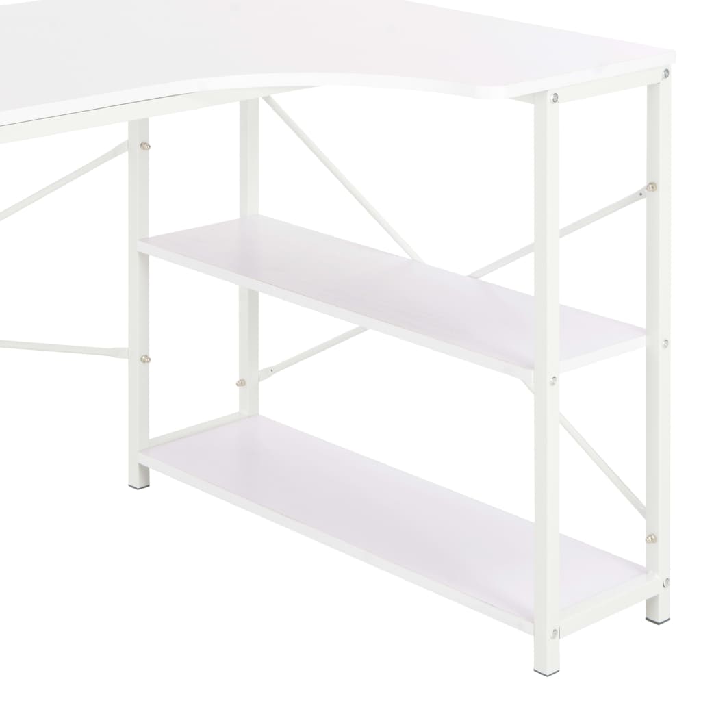 Sleek White Computer Desk 120x72x70 cm - Modern & Durable Design