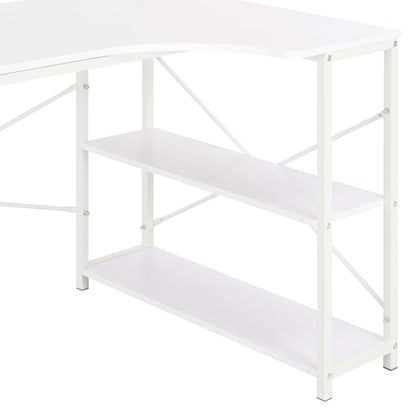 Sleek White Computer Desk 120x72x70 cm - Modern & Durable Design