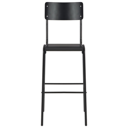 3 Piece Bar Set Steel Black