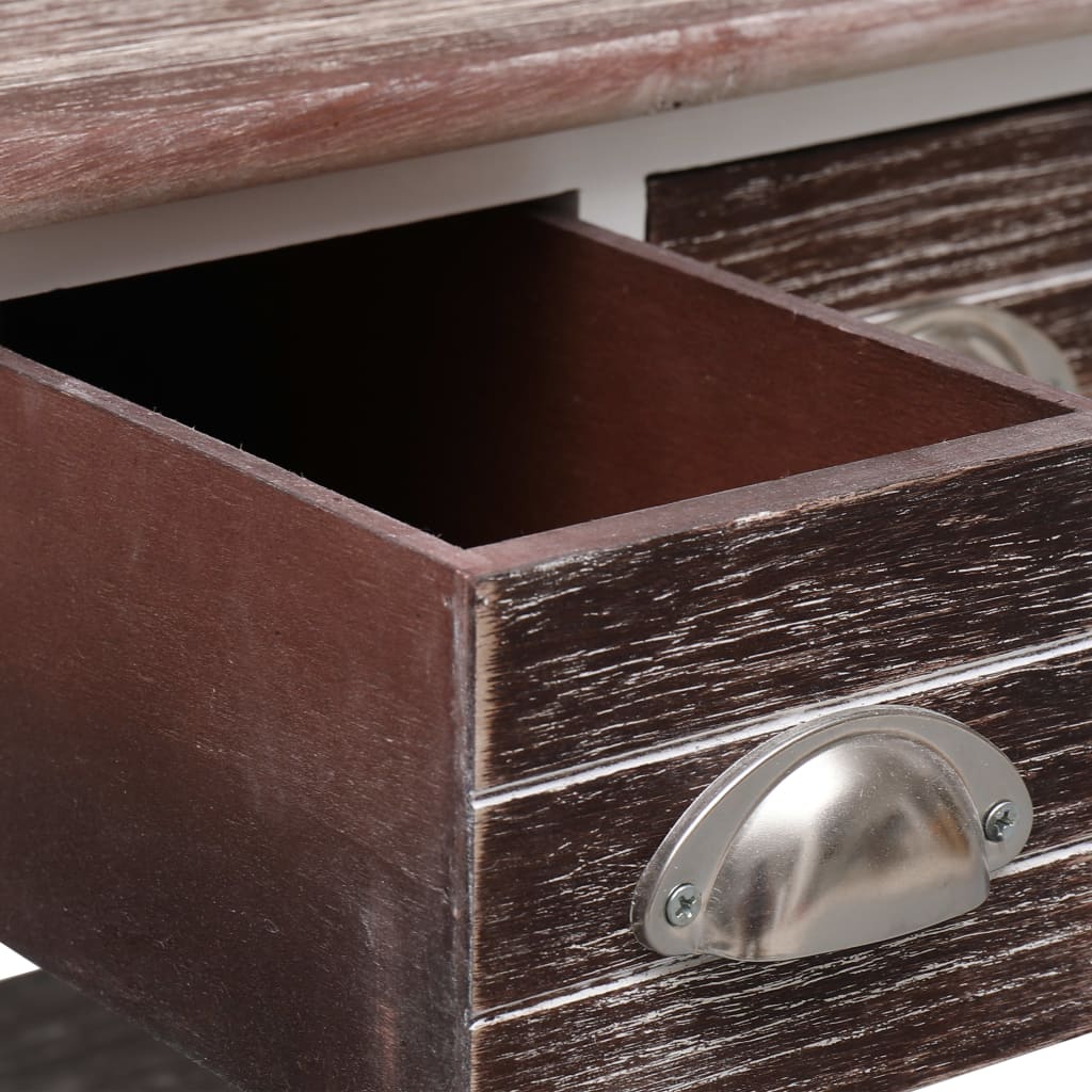 Side Table Brown 40x40x40 cm Paulownia Wood