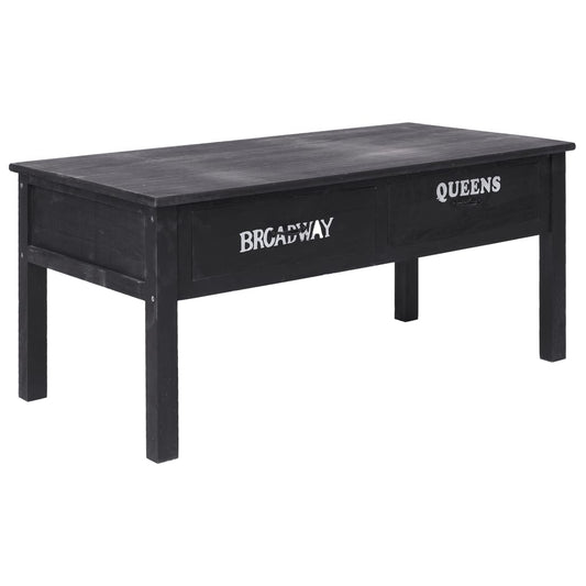 Coffee Table Black 100x50x45 cm Wood