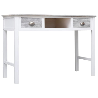 Modern Grey Writing Desk, 110x45x76 cm, Quality Wood Finish