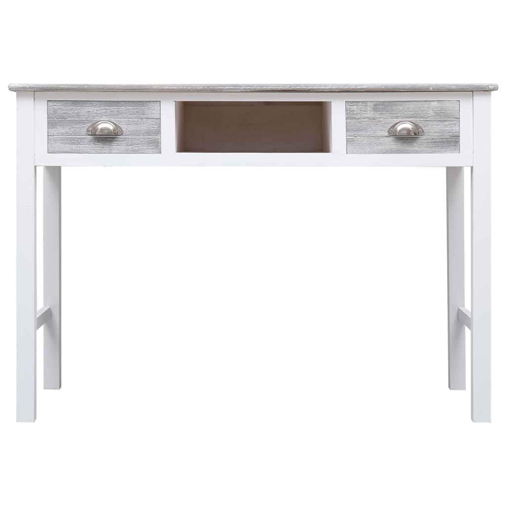 Modern Grey Writing Desk, 110x45x76 cm, Quality Wood Finish
