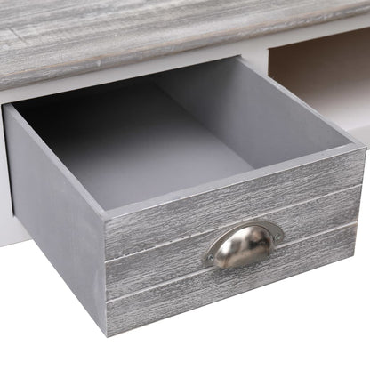 Modern Grey Writing Desk, 110x45x76 cm, Quality Wood Finish
