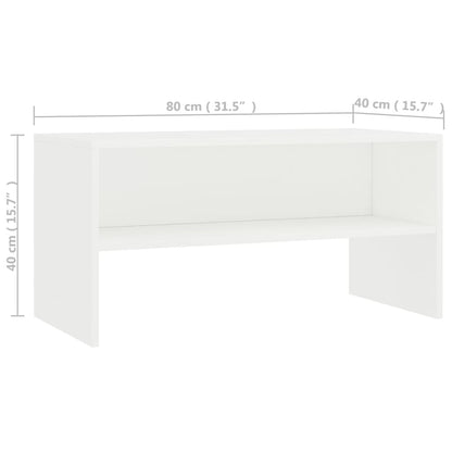 TV Cabinet White 80x40x40 cm Engineered Wood