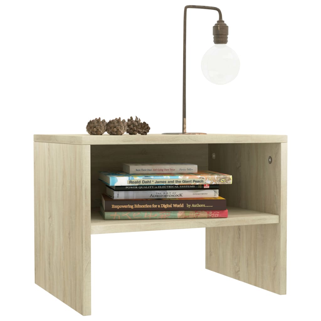 Compact Sonoma Oak Bedside Cabinet 40x30x30 cm - Engineered Wood