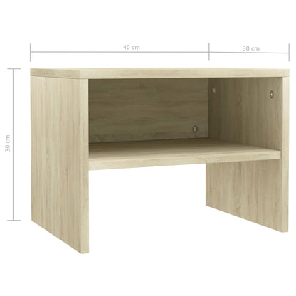 Compact Sonoma Oak Bedside Cabinet 40x30x30 cm - Engineered Wood