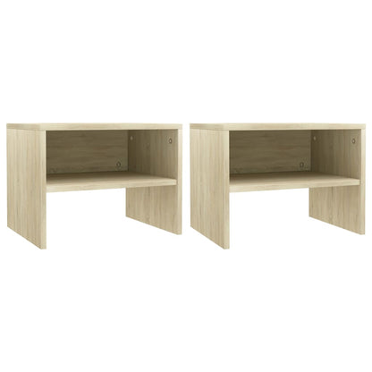 Sonoma Oak Bedside Cabinets 2pcs - 40x30x30 cm, Engineered Wood