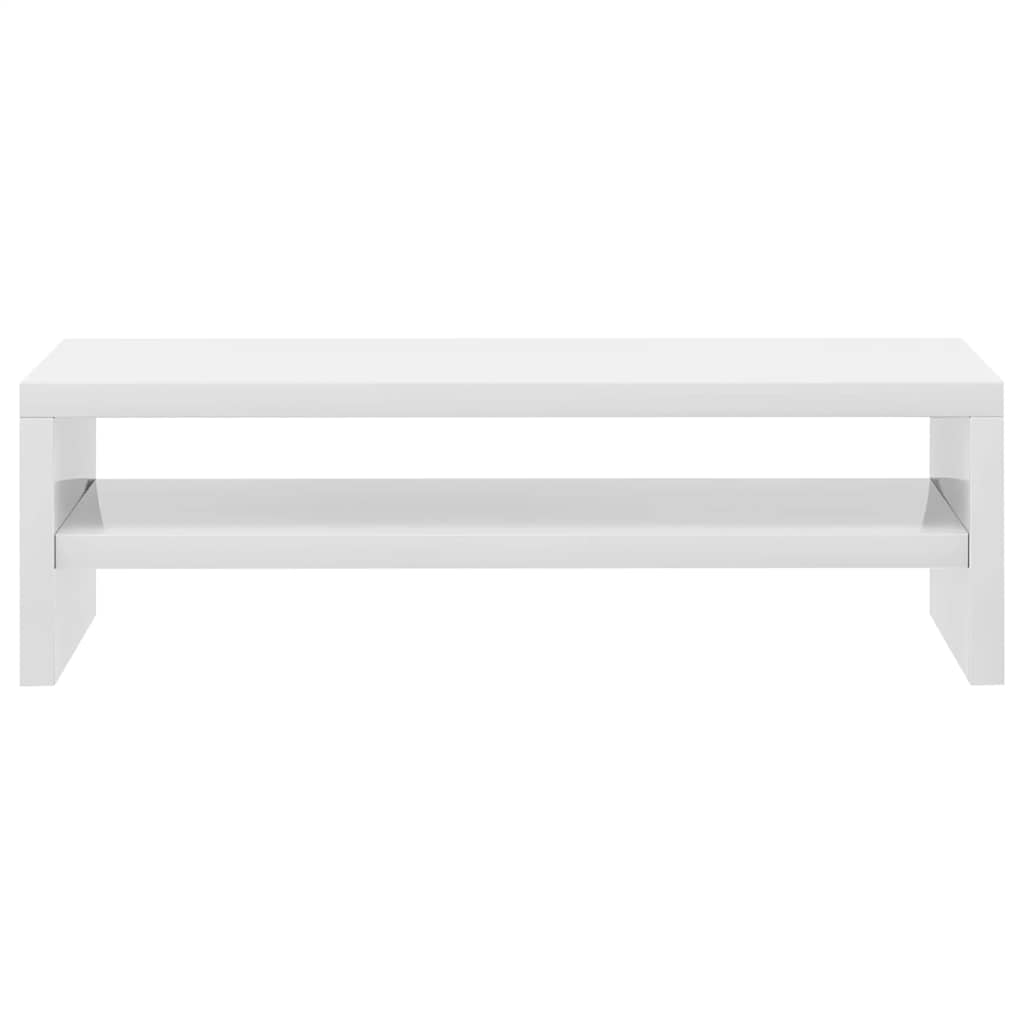 Monitor Stand High Gloss White 42x24x13 cm Engineered Wood