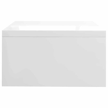 Monitor Stand High Gloss White 42x24x13 cm Engineered Wood