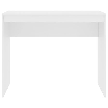 Compact White Desk 90x40x72 cm - Engineered Wood Finish