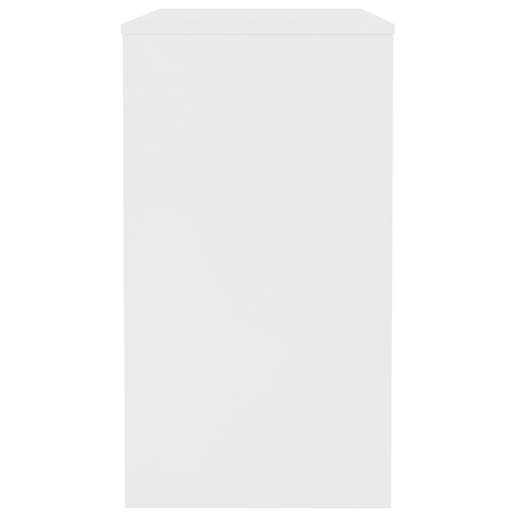 Compact White Desk 90x40x72 cm - Engineered Wood Finish
