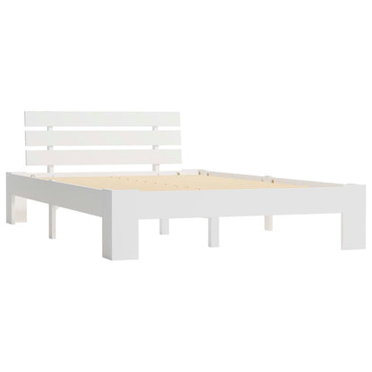 White Solid Pine Wood Bed Frame 120x200 cm - No Mattress Included