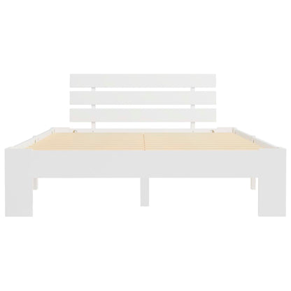 White Solid Pine Wood Bed Frame 120x200 cm - No Mattress Included