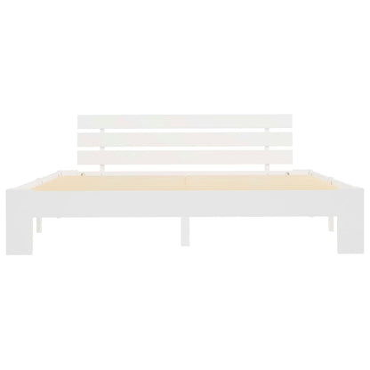 Solid Pine Bed Frame White 160x200cm - No Mattress Included