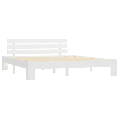 Solid Pine Bed Frame White 180x200cm - No Mattress Included