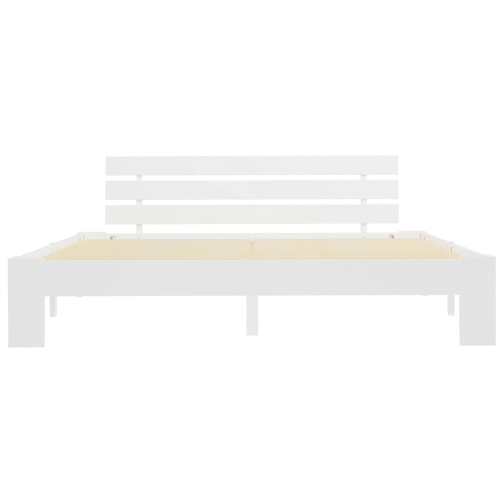 Solid Pine Bed Frame White 180x200cm - No Mattress Included