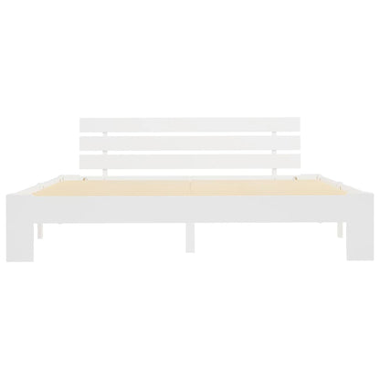 Solid Pine Bed Frame White 180x200cm - No Mattress Included