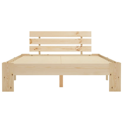 Solid Pine Wood Bed Frame 140x200cm - No Mattress Included