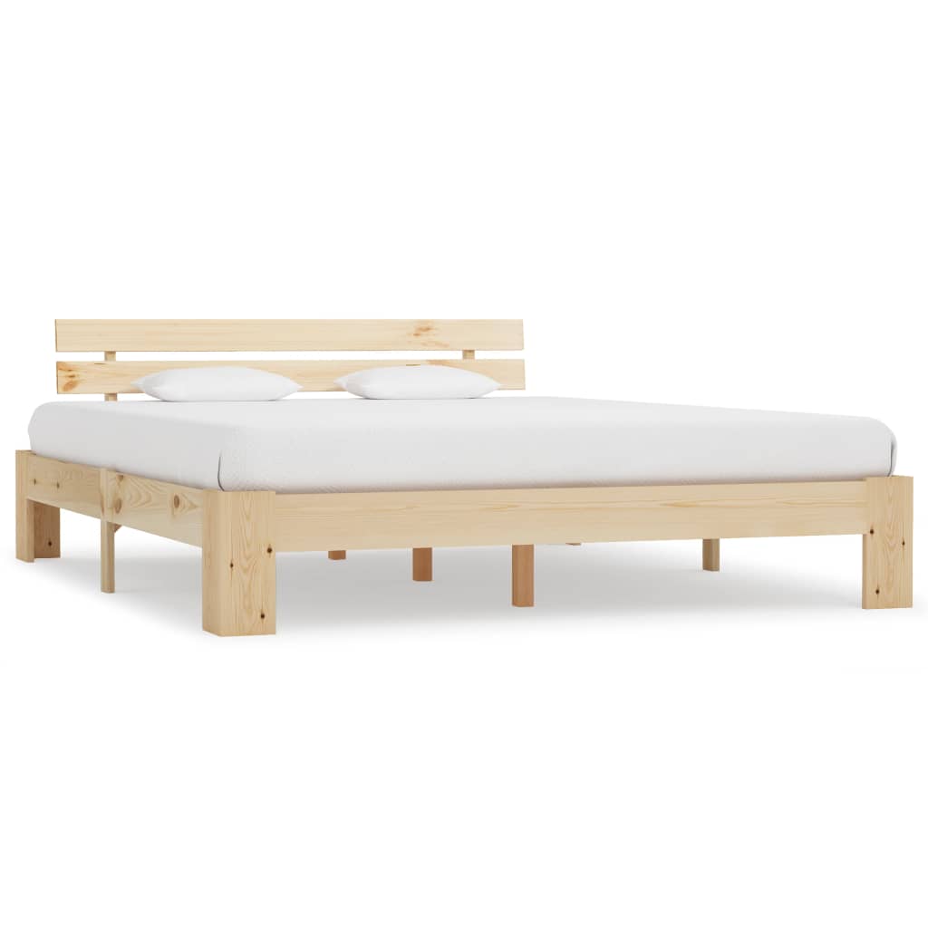 Solid Pine Wood Bed Frame 180x200cm - No Mattress Included
