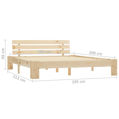 Solid Pine Wood Bed Frame 180x200cm - No Mattress Included