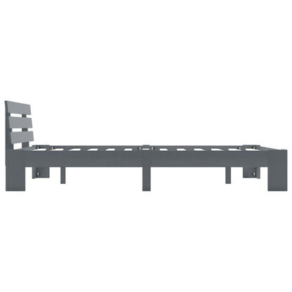 Solid Pine Wood Grey Bed Frame - 120x200 cm (Mattress Not Included)