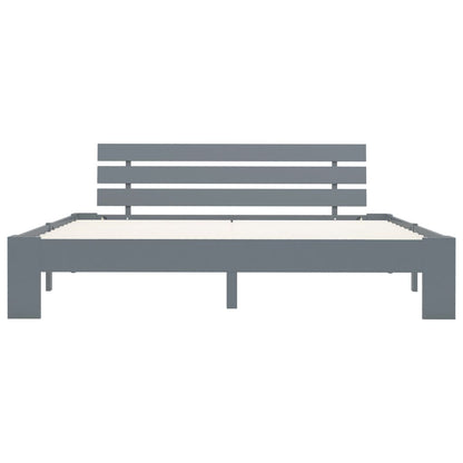 Grey Solid Pine Wood Super King Bed Frame 180x200 cm